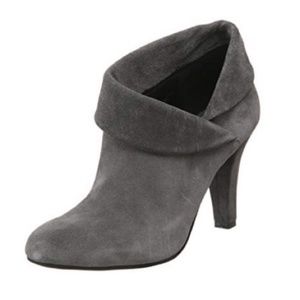 Gray Suede Booties 7.5
